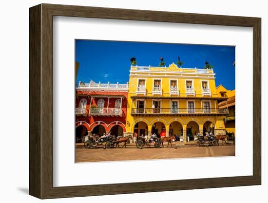 Old Town, Cartegena, Colombia, South America-Laura Grier-Framed Photographic Print