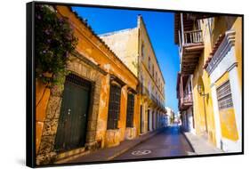 Old Town, Cartegena, Colombia, South America-Laura Grier-Framed Stretched Canvas