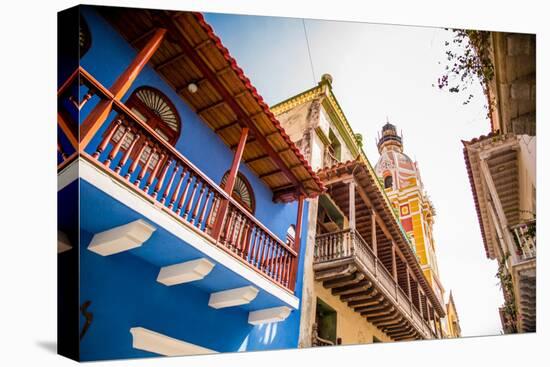 Old Town, Cartegena, Colombia, South America-Laura Grier-Stretched Canvas