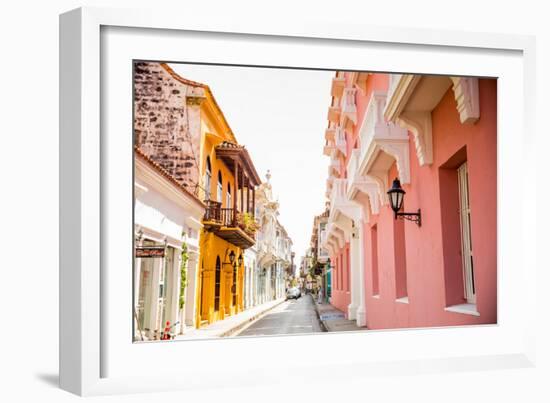 Old Town, Cartegena, Colombia, South America-Laura Grier-Framed Photographic Print