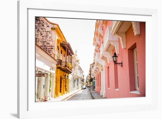 Old Town, Cartegena, Colombia, South America-Laura Grier-Framed Photographic Print