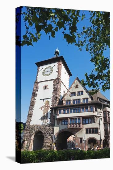 Old Town City Gate, Freiburg, Baden-Wurttemberg, Germany, Europe-Christian Kober-Stretched Canvas