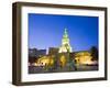 Old Town City Wall and Puerto Del Reloj at Night, UNESCO World Heritage Site, Cartagena, Colombia-Christian Kober-Framed Photographic Print