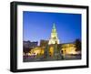 Old Town City Wall and Puerto Del Reloj at Night, UNESCO World Heritage Site, Cartagena, Colombia-Christian Kober-Framed Photographic Print