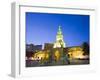 Old Town City Wall and Puerto Del Reloj at Night, UNESCO World Heritage Site, Cartagena, Colombia-Christian Kober-Framed Photographic Print