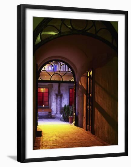 Old Town Colorful Alley, St. John Street, Krakow-Walter Bibikow-Framed Premium Photographic Print