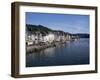 Old Town, Dinant, and River Meuse, Ardennes, Belgium-Hans Peter Merten-Framed Photographic Print