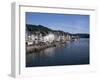 Old Town, Dinant, and River Meuse, Ardennes, Belgium-Hans Peter Merten-Framed Photographic Print