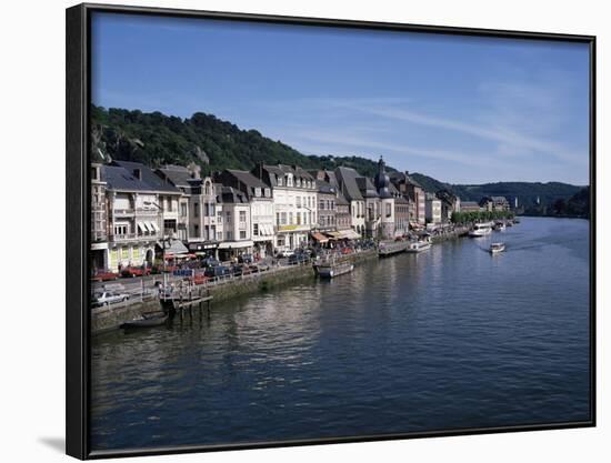 Old Town, Dinant, and River Meuse, Ardennes, Belgium-Hans Peter Merten-Framed Photographic Print