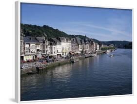 Old Town, Dinant, and River Meuse, Ardennes, Belgium-Hans Peter Merten-Framed Photographic Print