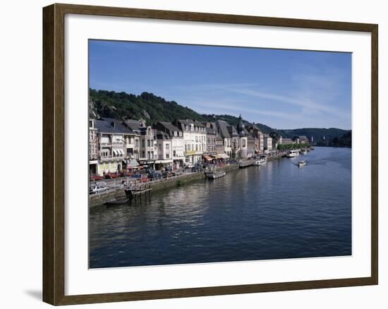 Old Town, Dinant, and River Meuse, Ardennes, Belgium-Hans Peter Merten-Framed Photographic Print