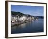 Old Town, Dinant, and River Meuse, Ardennes, Belgium-Hans Peter Merten-Framed Photographic Print