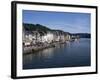 Old Town, Dinant, and River Meuse, Ardennes, Belgium-Hans Peter Merten-Framed Photographic Print