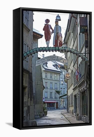 Old Town, Fribourg, Switzerland, Europe-Christian Kober-Framed Stretched Canvas