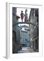 Old Town, Fribourg, Switzerland, Europe-Christian Kober-Framed Photographic Print