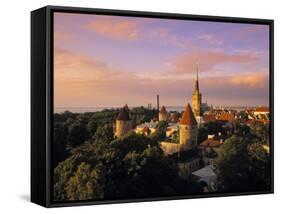 Old Town from Toompea, Tallinn, Estonia-Jon Arnold-Framed Stretched Canvas