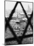 Old Town from Window of Wavel Cathedral, Krakow, Poland-Walter Bibikow-Mounted Photographic Print