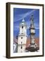 Old Town Hall and Roland's Fountain in Hlavne Nam (Main Square), Bratislava, Slovakia, Europe-Ian Trower-Framed Photographic Print