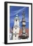 Old Town Hall and Roland's Fountain in Hlavne Nam (Main Square), Bratislava, Slovakia, Europe-Ian Trower-Framed Photographic Print