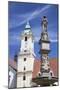 Old Town Hall and Roland's Fountain in Hlavne Nam (Main Square), Bratislava, Slovakia, Europe-Ian Trower-Mounted Photographic Print