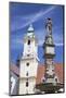 Old Town Hall and Roland's Fountain in Hlavne Nam (Main Square), Bratislava, Slovakia, Europe-Ian Trower-Mounted Photographic Print