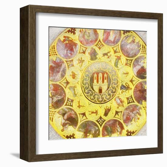 Old Town Hall Clock-Tosh-Framed Art Print