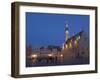 Old Town Hall in Old Town Square at Night, Old Town, Unesco World Heritage Site, Tallinn, Estonia-Neale Clarke-Framed Photographic Print