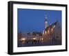 Old Town Hall in Old Town Square at Night, Old Town, Unesco World Heritage Site, Tallinn, Estonia-Neale Clarke-Framed Photographic Print