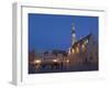 Old Town Hall in Old Town Square at Night, Old Town, Unesco World Heritage Site, Tallinn, Estonia-Neale Clarke-Framed Photographic Print