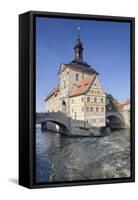 Old Town Hall, UNESCO World Heritage Site, Regnitz River, Bamberg, Franconia, Bavaria, Germany-Markus Lange-Framed Stretched Canvas