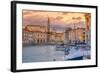 Old Town Harbour, Church of St. George (Cerkev Sv. Jurija) in Background, Piran-Alan Copson-Framed Photographic Print