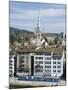 Old Town Houses on the Limmat River, Zurich, Switzerland-Christian Kober-Mounted Photographic Print