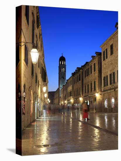 Old Town in the Evening, Stradun, Dubrovnik, Dalmatia, Croatia-Ivan Vdovin-Stretched Canvas