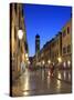 Old Town in the Evening, Stradun, Dubrovnik, Dalmatia, Croatia-Ivan Vdovin-Stretched Canvas