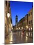 Old Town in the Evening, Stradun, Dubrovnik, Dalmatia, Croatia-Ivan Vdovin-Mounted Photographic Print