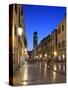 Old Town in the Evening, Stradun, Dubrovnik, Dalmatia, Croatia-Ivan Vdovin-Stretched Canvas