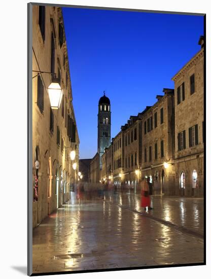 Old Town in the Evening, Stradun, Dubrovnik, Dalmatia, Croatia-Ivan Vdovin-Mounted Photographic Print