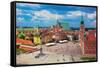 Old Town in Warsaw, Poland. the Royal Castle and Sigismund's Column Called Kolumna Zygmunta-Michal Bednarek-Framed Stretched Canvas