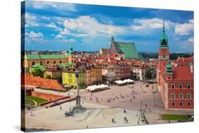 Old Town in Warsaw, Poland. the Royal Castle and Sigismund's Column Called Kolumna Zygmunta-Michal Bednarek-Stretched Canvas