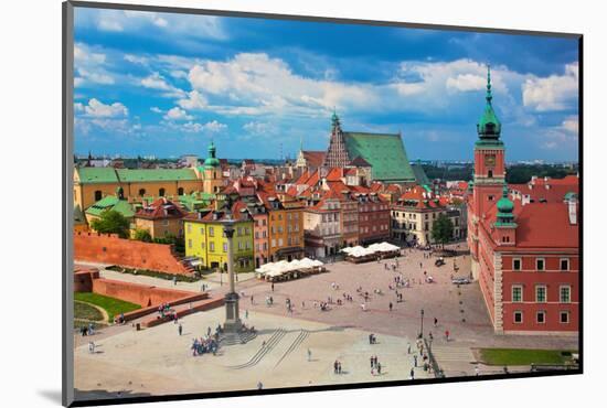 Old Town in Warsaw, Poland. the Royal Castle and Sigismund's Column Called Kolumna Zygmunta-Michal Bednarek-Mounted Photographic Print