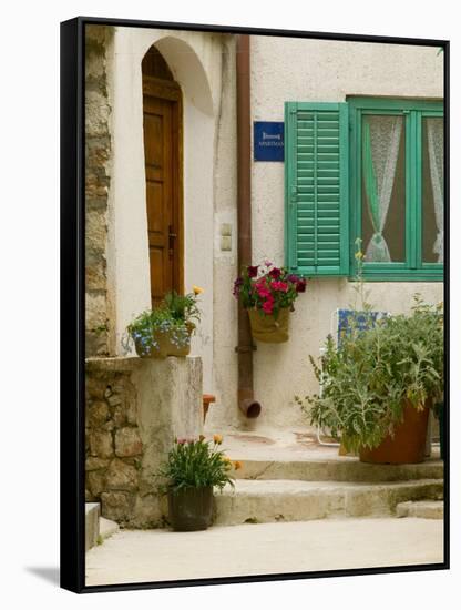 Old Town, Krk, Croatia-Russell Young-Framed Stretched Canvas