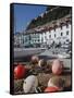 Old Town Marina, San Sebastian, Spain-Walter Bibikow-Framed Stretched Canvas