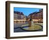 Old Town Market Place and the Warsaw Mermaid at twilight, Warsaw, Masovian Voivodeship, Poland, Eur-Karol Kozlowski-Framed Photographic Print