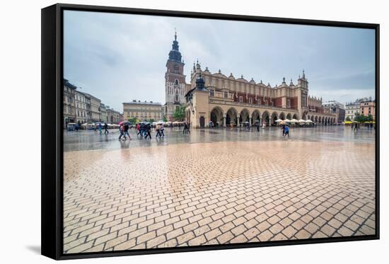 Old Town of Cracow with Sukiennice Landmark, Poland-Patryk Kosmider-Framed Stretched Canvas