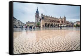 Old Town of Cracow with Sukiennice Landmark, Poland-Patryk Kosmider-Framed Stretched Canvas