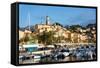 Old Town of Menton and Marina-Peter Groenendijk-Framed Stretched Canvas