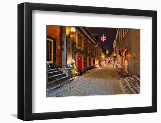 Old town of Quebec City Canada-null-Framed Art Print