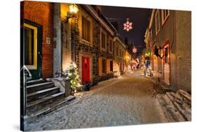 Old town of Quebec City Canada-null-Stretched Canvas