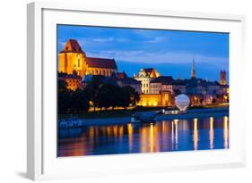 Old Town of Torun at Night, Kuyavia-Pomerania, Poland-phbcz-Framed Photographic Print