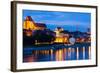 Old Town of Torun at Night, Kuyavia-Pomerania, Poland-phbcz-Framed Photographic Print